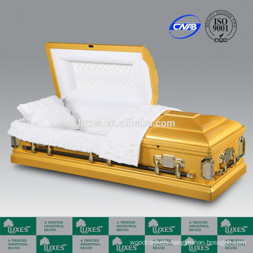 LUXES American Style 18K Gold Coloured Casket Funeral Caskets